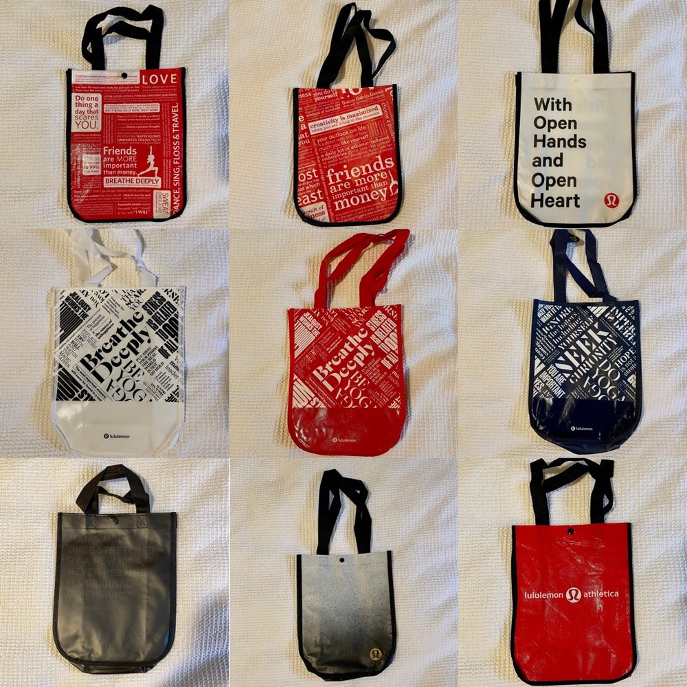 Lululemon tote bags- unique and vintage
